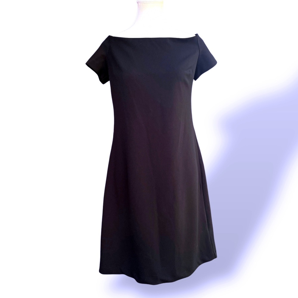 Sam Edelman Black Dress Minimalist Cocktail‎ Party  Cap Sleeve Size 10